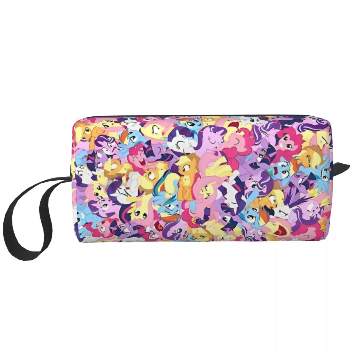 My Little Pony Mane Seven Mess Makeup Bag Pouch Cosmetic Bag Travel Toiletry Small Makeup Pouch Storage Bag Large Capacity