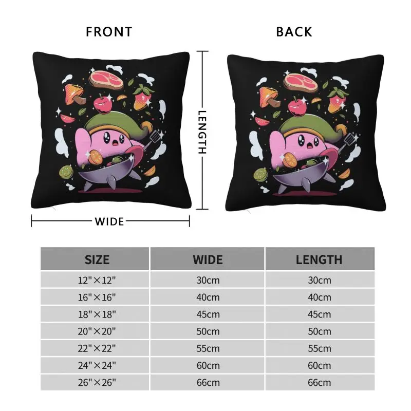 Custom Kirbys Cooking Luxury Throw Pillow Cover Cushions Cover for Sofa view 6