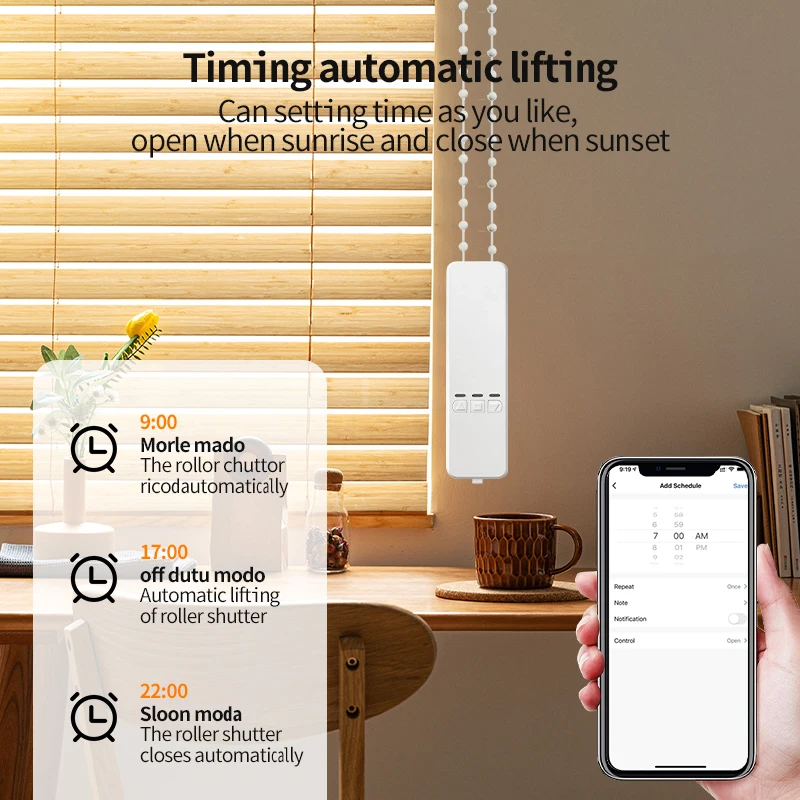 WiFi Tuya Smart Electric Blind Driver Motorised Curtain Chain Roller Timer With RF Remoter Alexa Google Assistant Voice Control