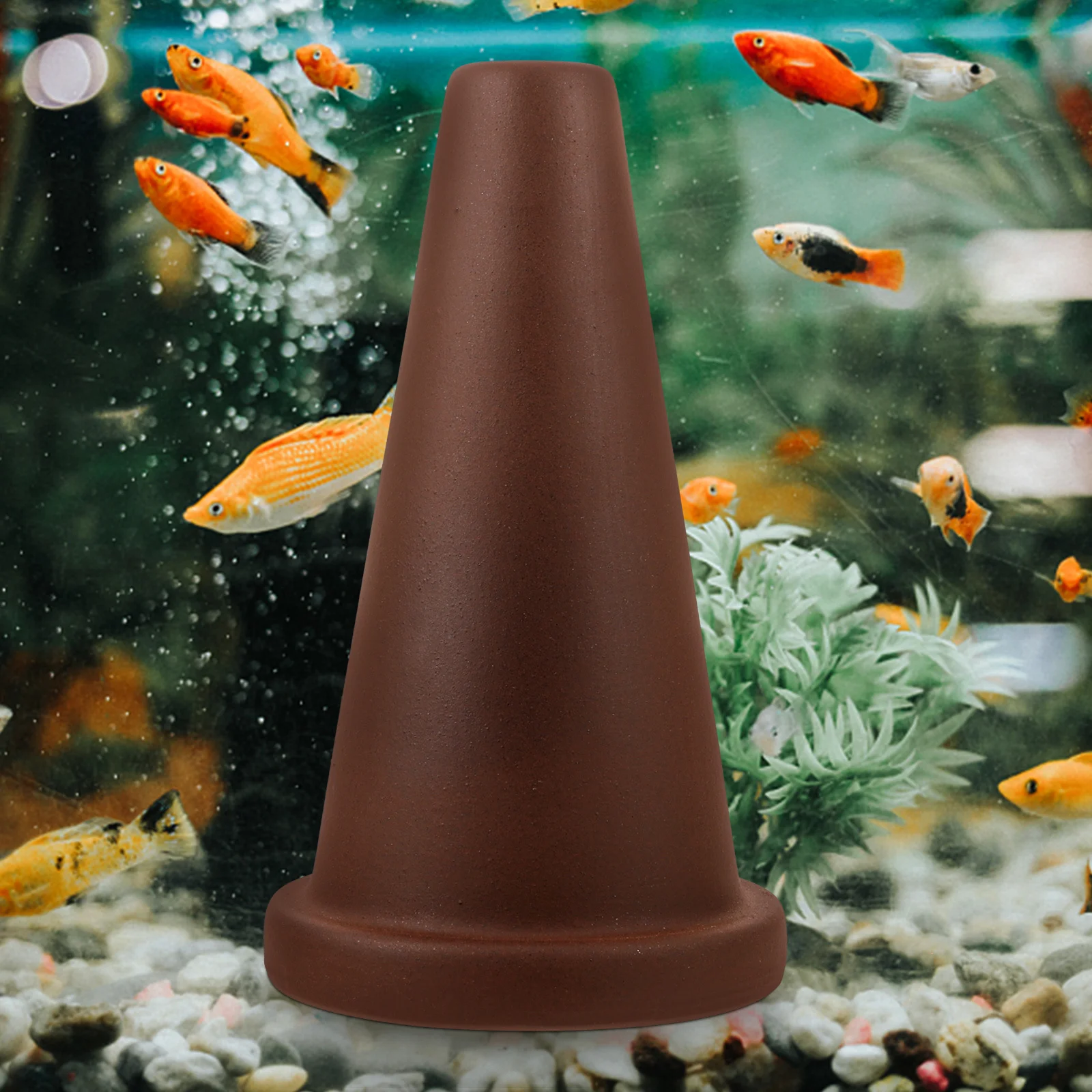 

Fish Spawning Cone Purple Clay Smooth Surface for Angelfish Shrimp Breeding Tank Breeding Cave Ornament Aquarium Decoration