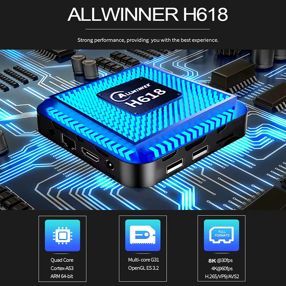 Original T95 Max Smart TV Box Android14 Allwinner H618 6K 2.4G/5G BT4.0 Streaming Media Players Ultra HD TV  Media Player