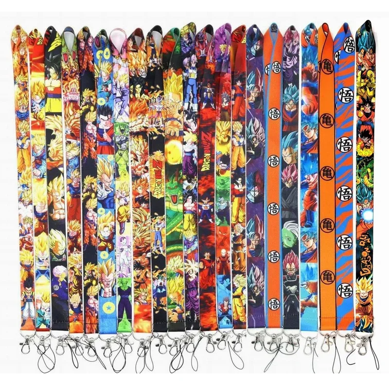 Dragon Ball Z Goku Lanyard Child Women Men Mobile Phone Keychain Lanyards Vegeta Cute Charm Strap Anime Neck Straps Accessories