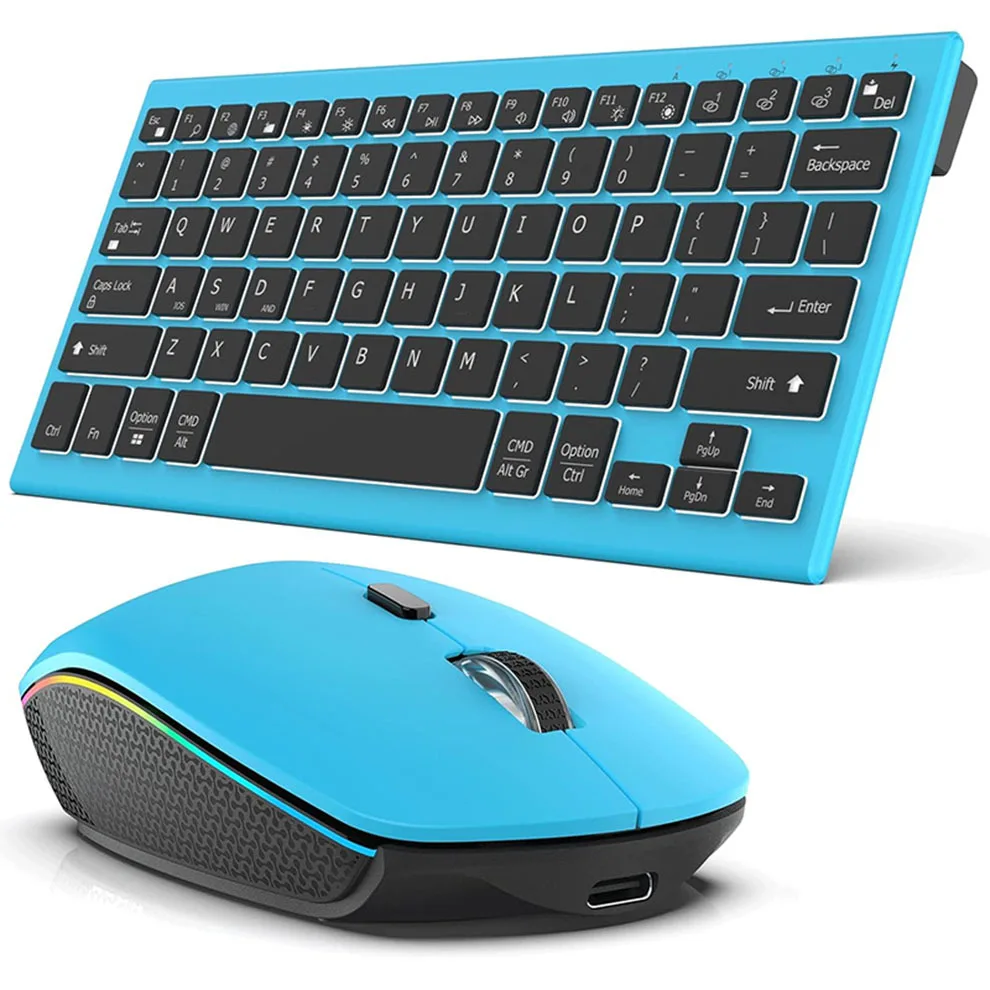 Imagem -01 - Slim Combo Teclado e Mouse sem Fio com Retroiluminado Ultra Slim Bluetooth 2.4g Multi Dispositivo slim combo teclado e mouse sem fio com retroiluminado ultra slim bluetooth 24g multi dispositivo 01