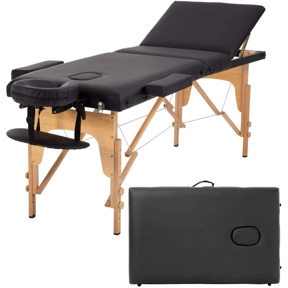 

Fold Lash Bed Adjustable Spa Bed Lightweight Salon Table with Non-Woven Bag for Spa Footmassage Facial CareSpa Tattoo