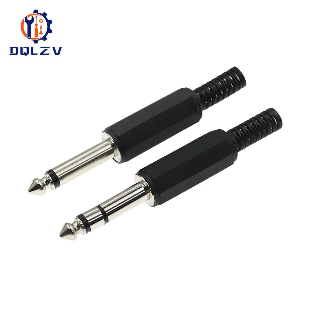 6.3MM Mono/Stereo AUDIO jack plug male connector Welding line HeadPhone stereo 1/4\