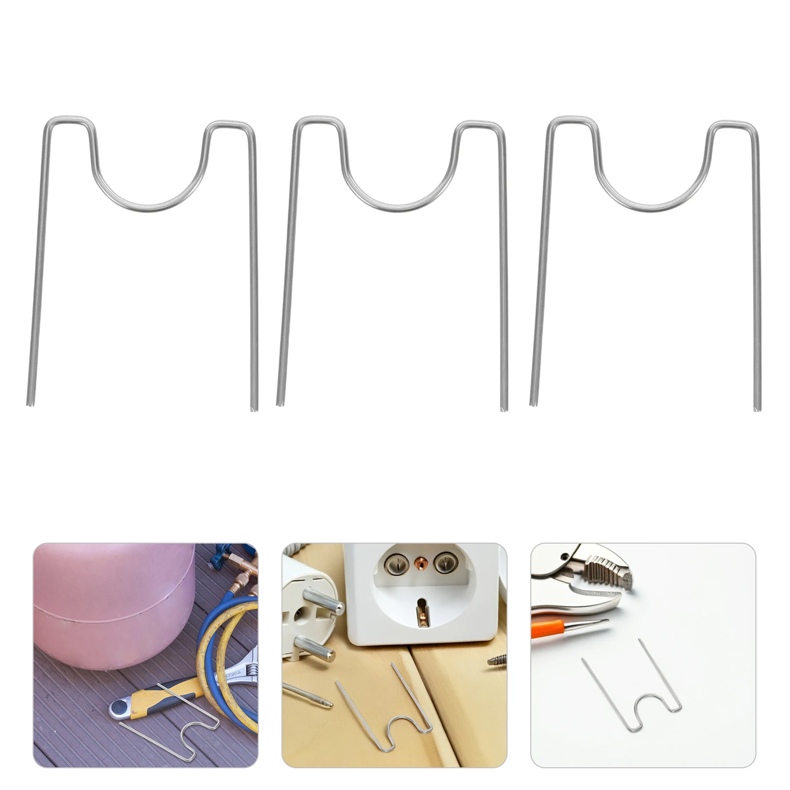 

3 Pcs Gas Canister Bracket Camping Tank Shelf Air Holder Cylinder Silver Storage Stand Travel