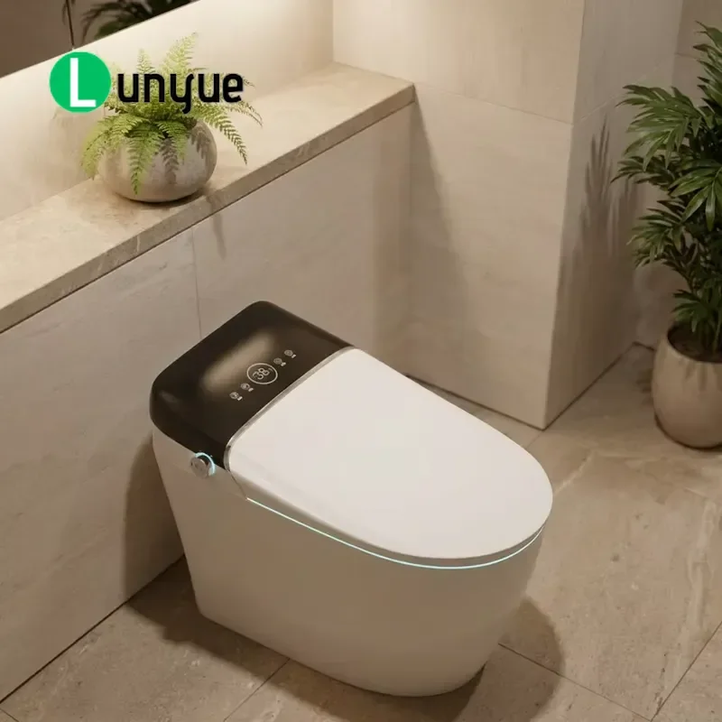 Smart Toilet with Extended Seat Massage Heated Seat Air Dry Auto Flush Front Wash Intelligent Remote Control for Bathroom