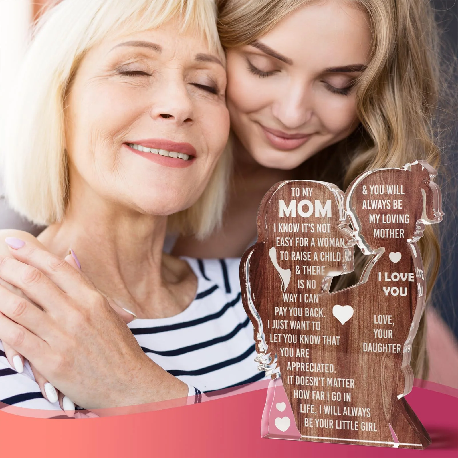 2026 هدايا عيد الحب الإبداعية نص غنائي الاكريليك زخرفة لمكتب خزانة Teapoy الموقد لوازم الديكور المنزل