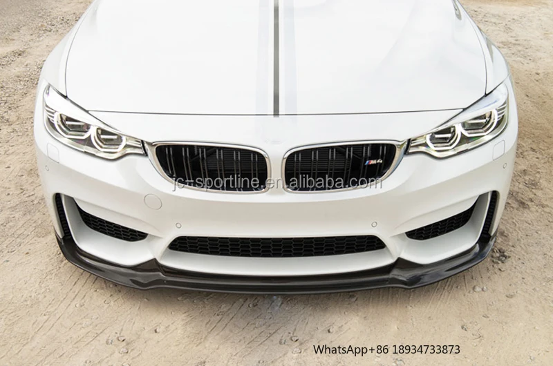 V Style M4 M3 Carbon Fiber Auto Auto Front Lip Spoiler für BMW F82 M4 2D F80 M3 4D 2015