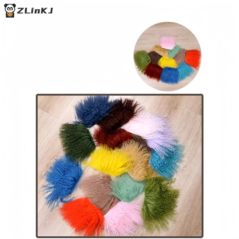 ▶1Pcs Dolls Accessories Mongolia Fur Sheepskin Wool Extensions Curly Texture Hair Row Curly Hair Extensions SD Blyth Wigs Hair