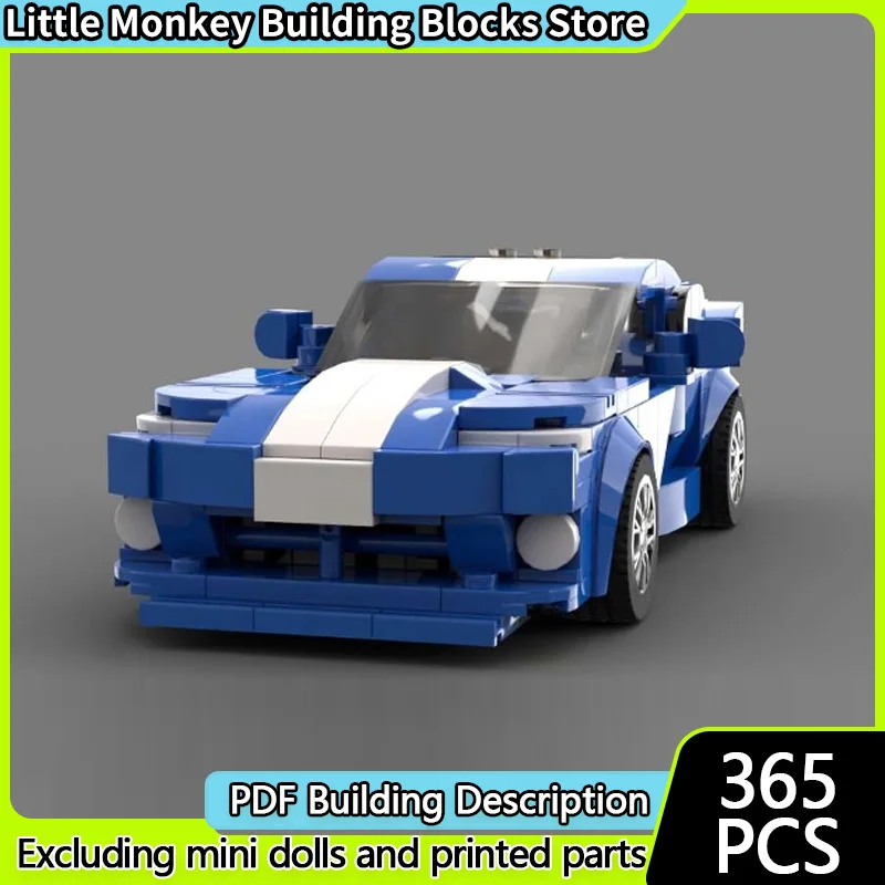 

Модель скоростного гоночного автомобиля MOC, строительные кирпичи, синий спортивный автомобиль, модульная технология, детские праздничные подарки, сборные игрушки, костюм