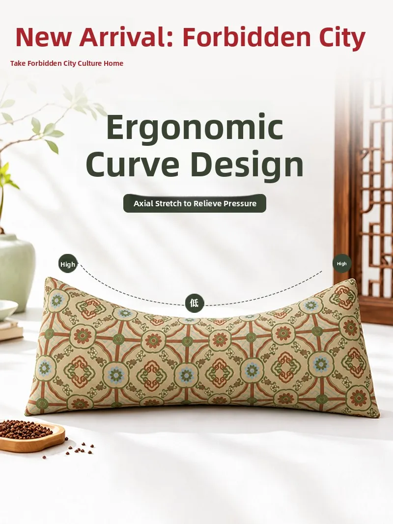 New Arrival  Millet Artemisia Triangular Pillow Neck Support Sleep Aid Gift for Mom Birthday Creative Cultural Gift