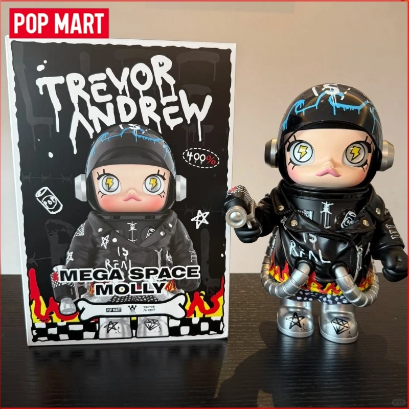 

Genuine POP MART MEGA SPACE MOLLY 400% Trevor Andrew2.0 Series Blind Box Guess Bag Desktop Decoration Cute Model Gift Girl Toys