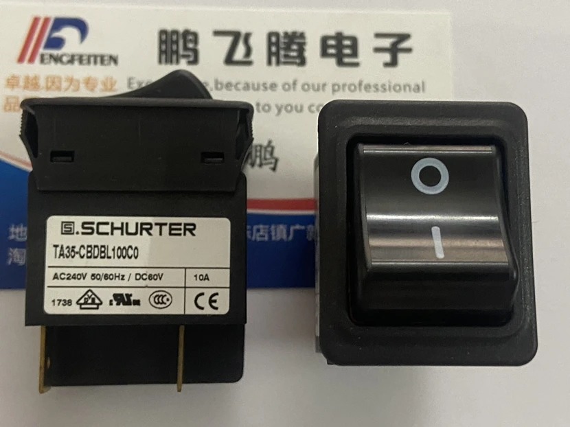 

1PCS Swiss SCHURTER circuit breaker rocker switch 4 feet 2 gear 10A 4435.0070 TA35-CBDBL100C0 36*29
