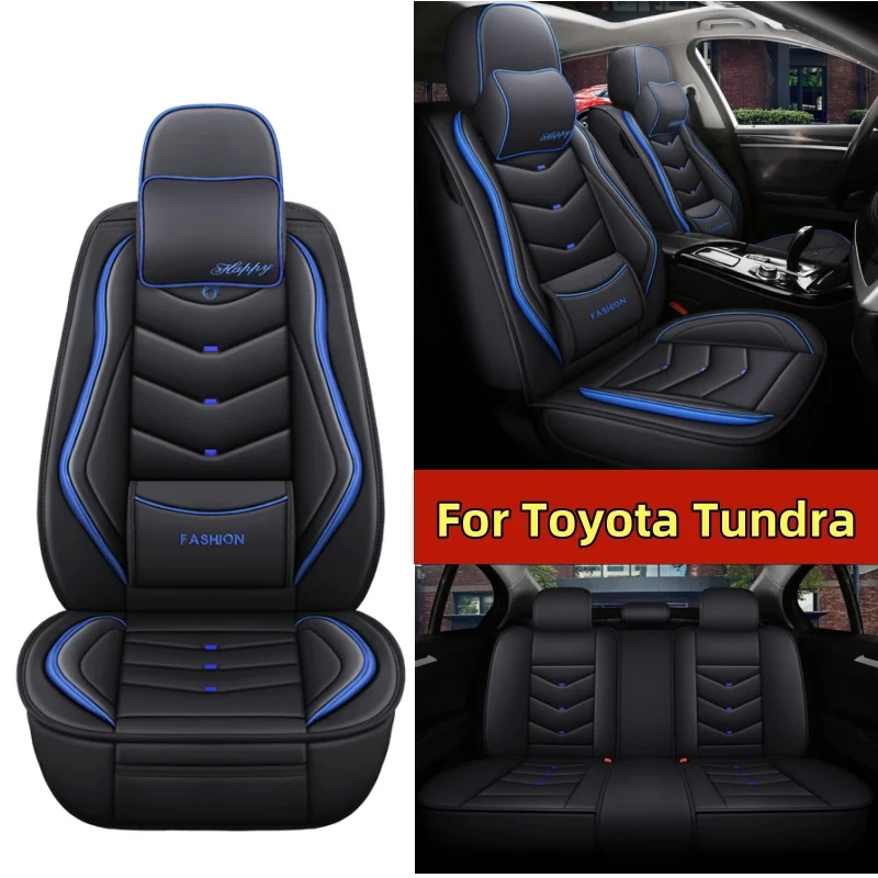 

Чехол на автомобильное сиденье Toyota Tundra, роскошный подголовник, искусственная кожа, водонепроницаемый, износостойкий, с полным запахом, чехол на 5-местное сиденье