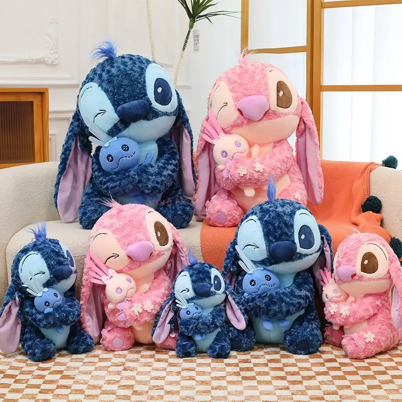 

New Rose Plush Cherry Blossom Stitch Cute Plush Toy Stitch Doll Valentine'S Day Gift Girl Sleeping Pillow Toy Gift
