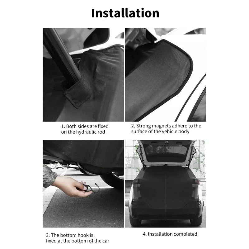 

547B Versatile Screen Large Size Breathable Tailgate Curtain with Magnets for Prevention & Sun Shade