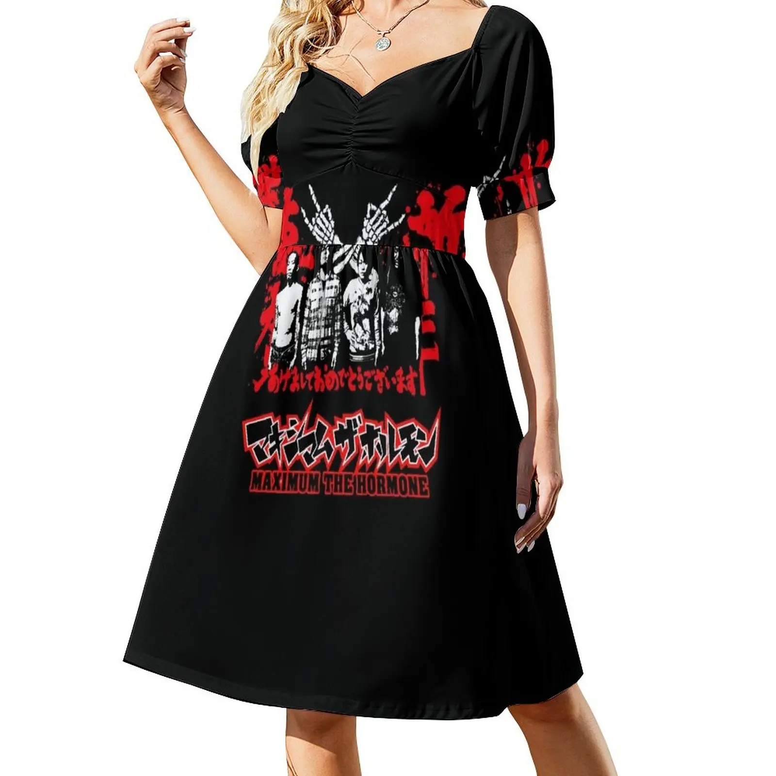 

Maximum The Hormone Japan metal Short-Sleeved Dress birthday dress women long dresses loose women's dress