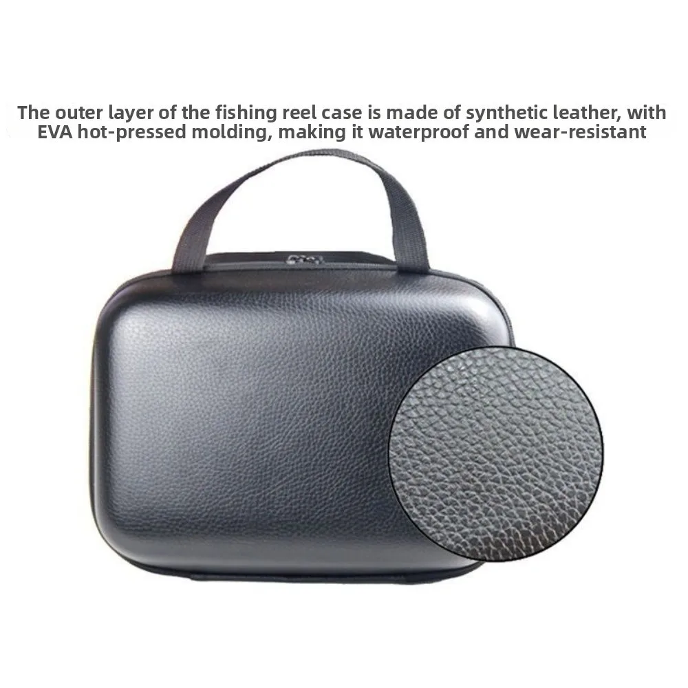 Waterproof Tool Storage Bag Shockproof 27 x 20 x 14cm Fishing Reel Bag Baffle Design EVA Material EVA Hard Shell Case