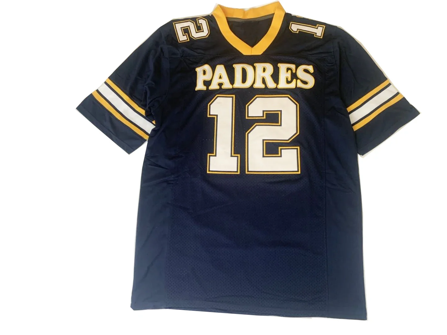 New Men American Football jersey Padres 12 Sewing Embroidery Outdoor Sports Mesh Ventilation White Blue 2023 New Big Size