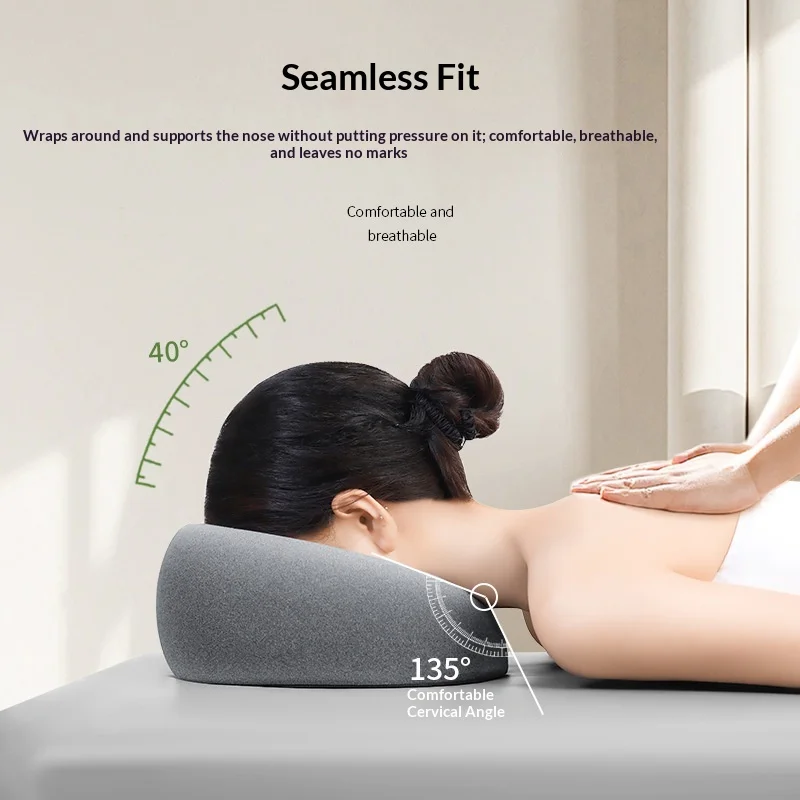 Beauty Bed Face Down Pillow Memory Foam Comfort Ergonomics Prone Pillow for Beauty Salon Home Massage Office Nap