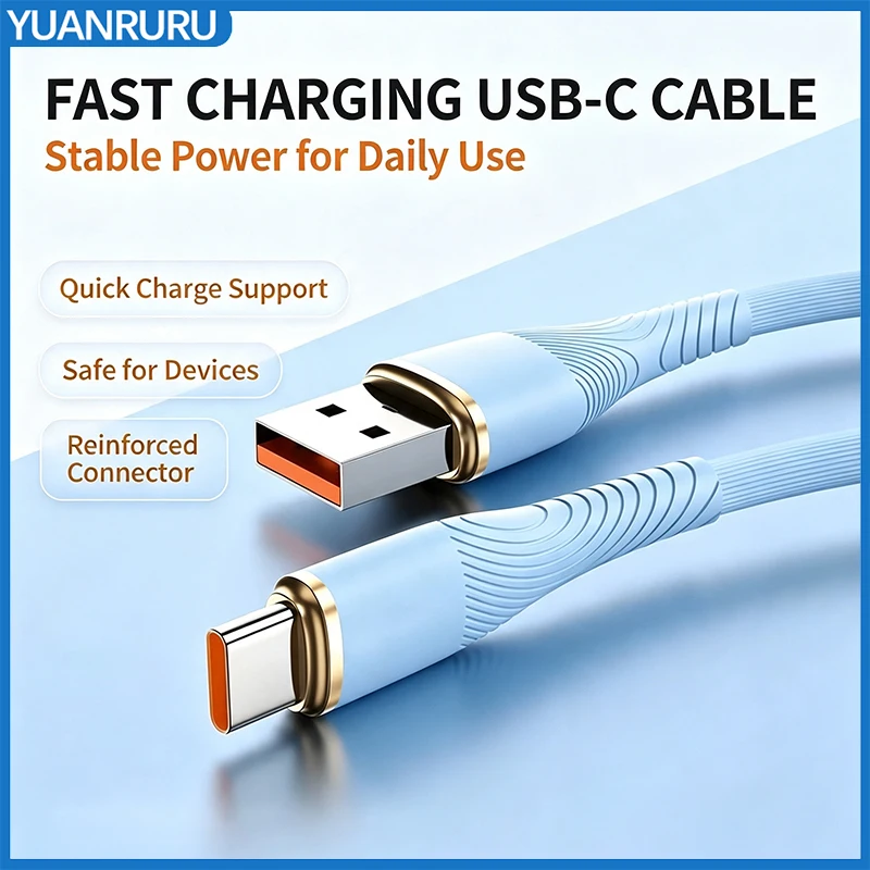 120W Type C Cable PD Fast Charging Phone Charger Data Cord For Xiaomi OppO samsung Huawei USB A to Type C Quick Charge Wire