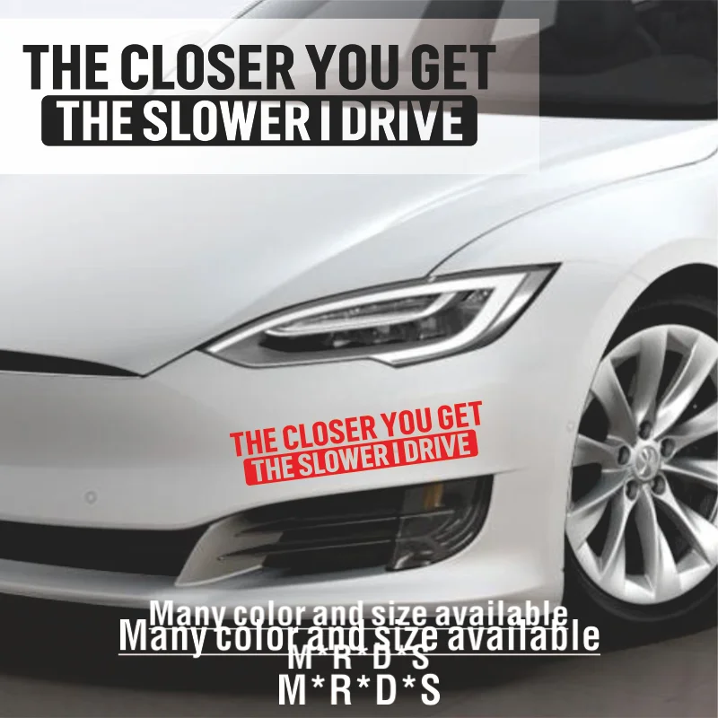 Car interior stickers Car stickers slow down as they get closer I Drive Car stickers Reflective laser Car stickers Vinyl