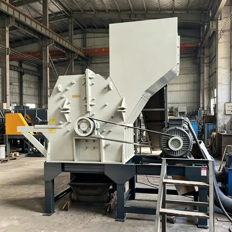 Customized Automatic Scrap Metal Crusher Machine Heavy Duty Shredder With Conveyor System Fully Eco-friendly