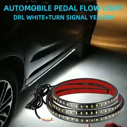 2x drl led luci di marcia diurna striscia luminosa di benvenuto per auto avvertimento lampeggiante luce per porta anticollisione indicatori di direzione stroboscopici