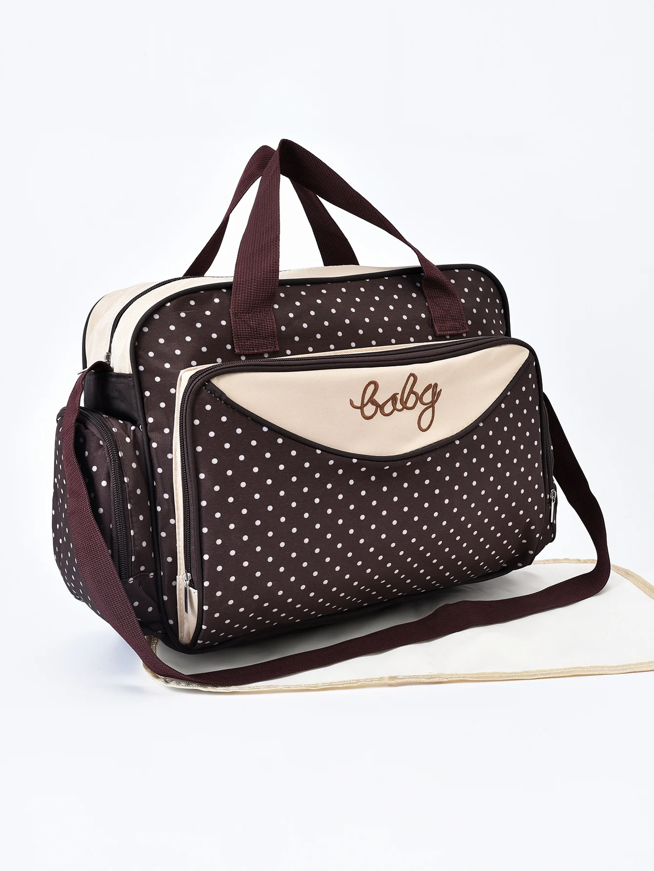 Polka Dot printed large capacity Mommy bag Going out portable mother-and-baby bag hand bill of Lading shoulder diaper bag