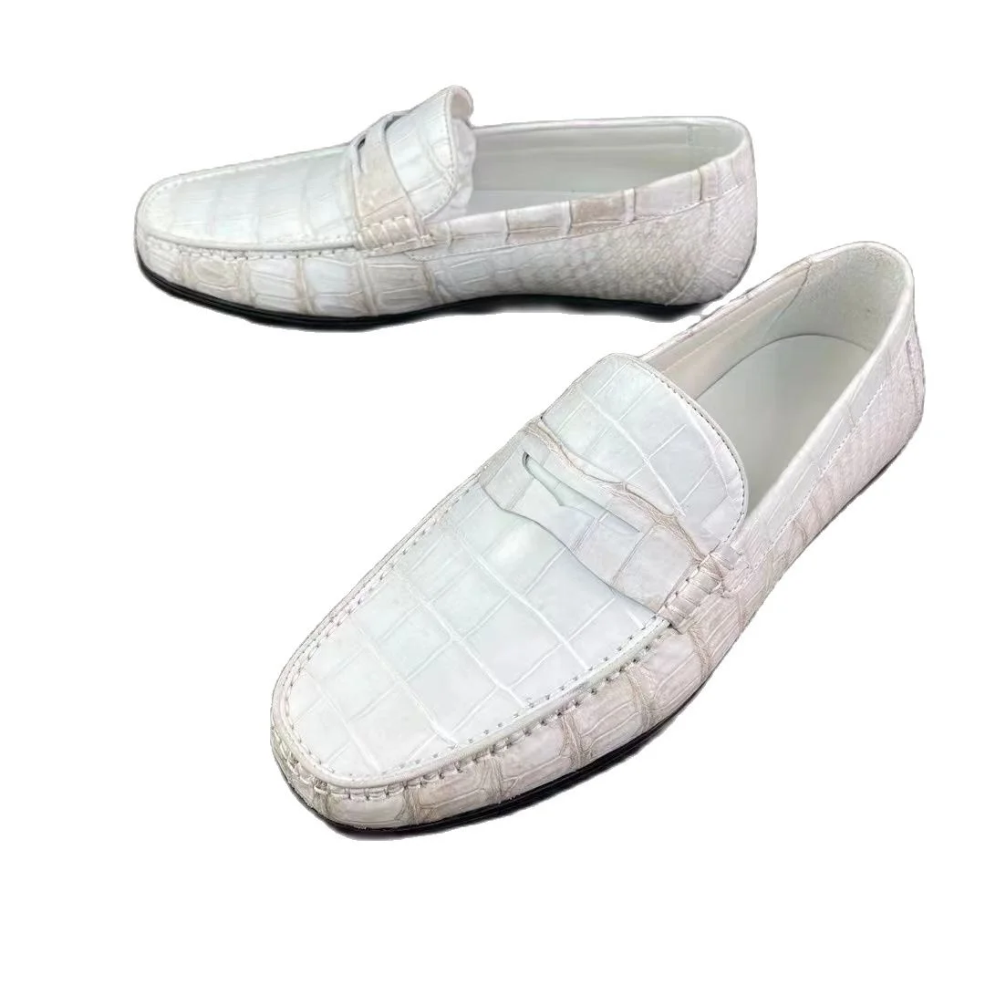 

2023 new arrival Fashion crocodile skin leather causal shoes men,PDD217