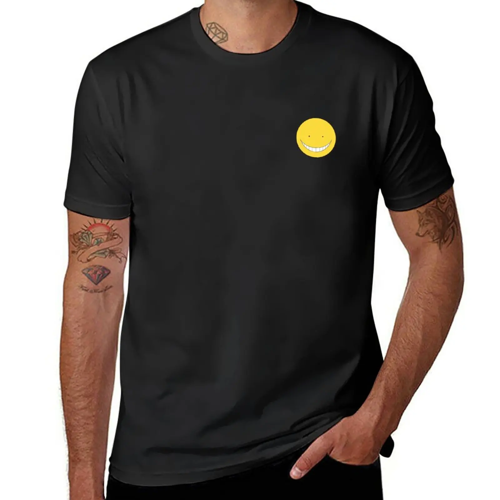 New Koro Sensei Face T-Shirt anime clothes vintage t shirt Short sleeve tee men