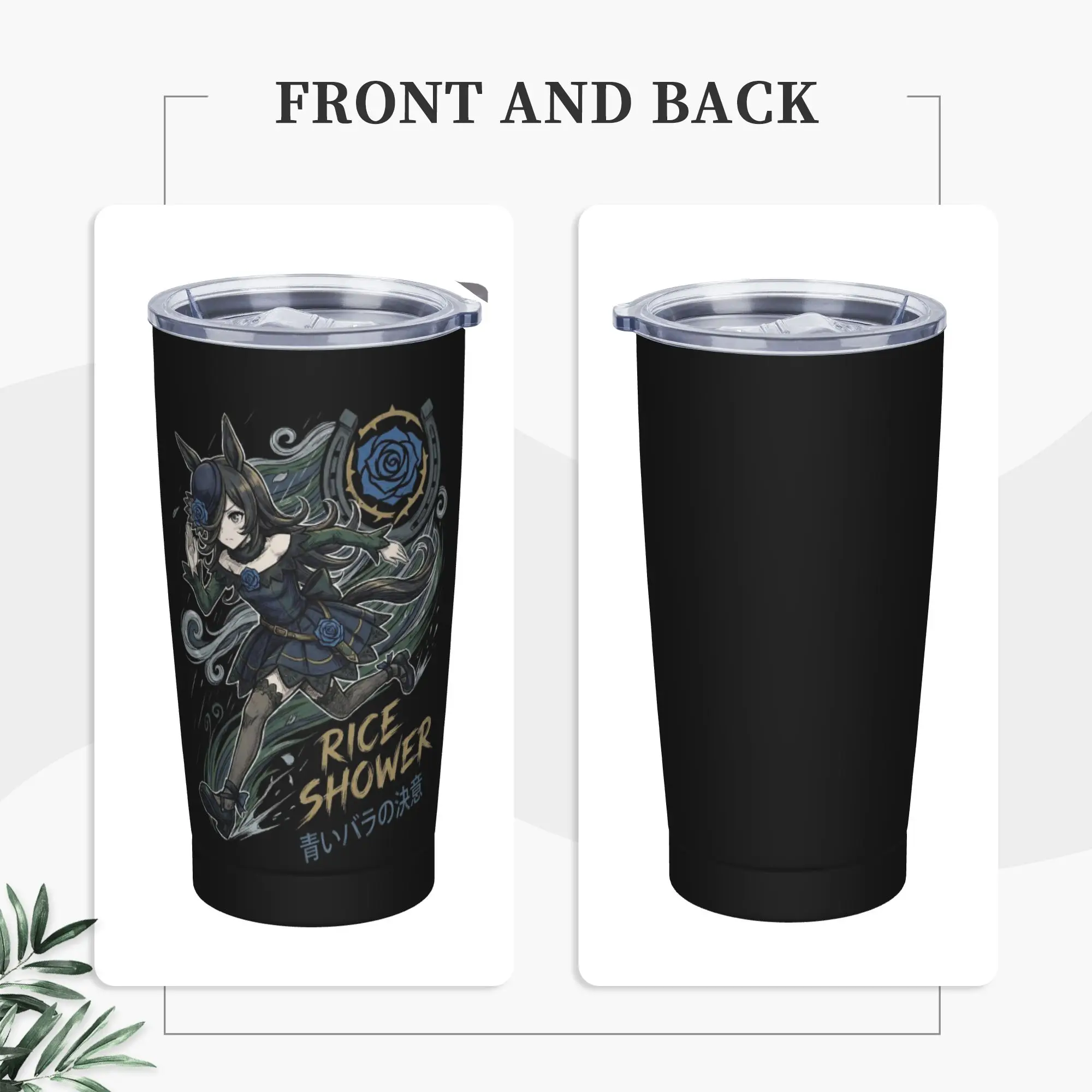 Stainless Steel Tumbler Rice Shower Umamusume Pretty Derby Girl Coffee Mug Insulated Cold Drink Car Mugs Travel Water Bottle