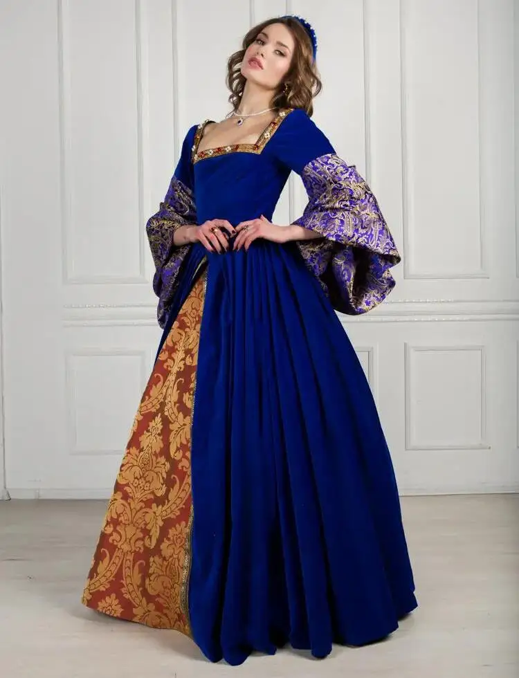 

Historical Tudor Queen Anne Boleyn Ball Gown Tudor Renaissance Period Queen Elizabeth Dress The Other Boleyn Girl Costumes