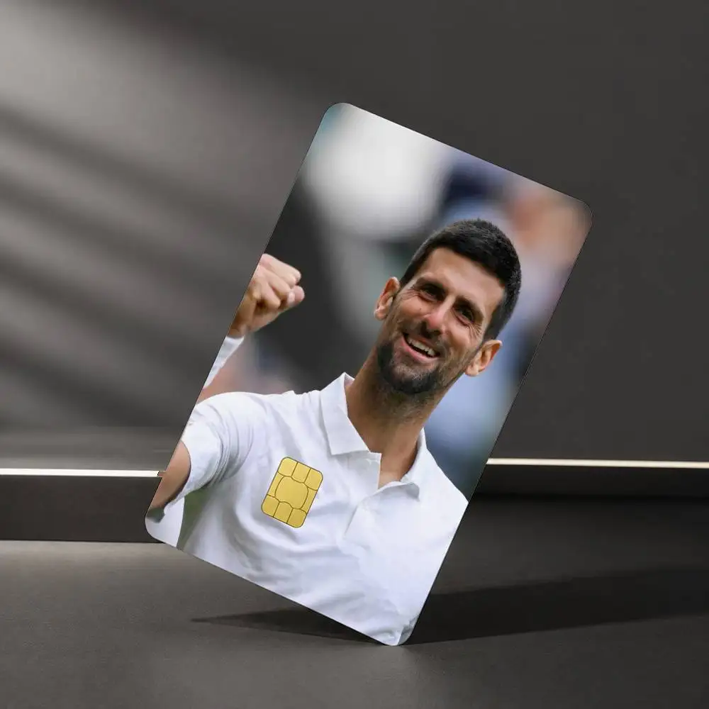 N-Novak Tennis Legend D-Djokovic Sticker Film Tape Skin for Credit Card Debit Card Waterproof Stickers