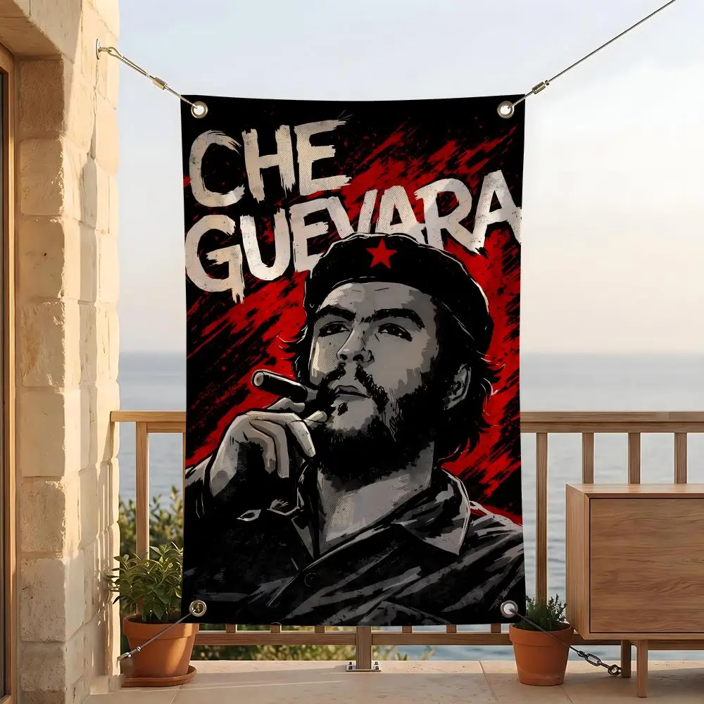 Drapeau de jardin confortable C-Che G-Guevara, 4 œillets, imperméable, durable, léger