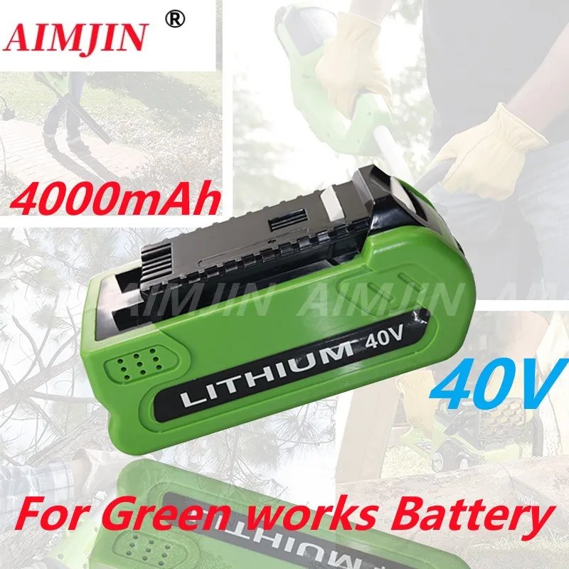 

Replacement 40V 4000mAh Li-ion Rechargeable Battery For GreEnworks 29462 29472 29282G-Max Gmax LawnmoWer Power Tools