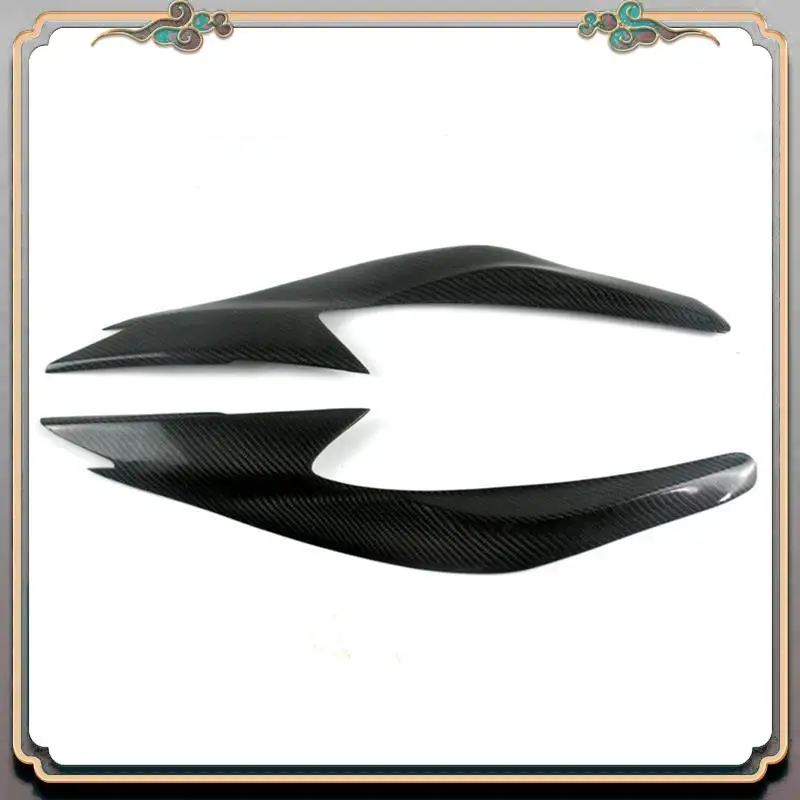 

A73Q-Carbon Fibre Head Light Lamps Trim Eye Brow Head Light Lamp Trim Stickers For 2016 2017 2018 Nissan Skyline