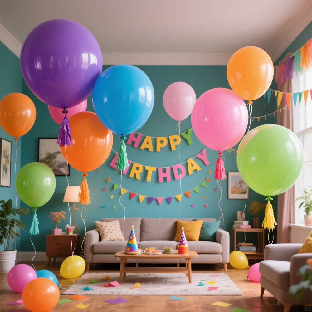 

6pcs Premium 36inch Latex Helium Balloons Ideal Wedding Birthday Purple Pink Red Orange Yellow Blue Green Colorful Big Balloon