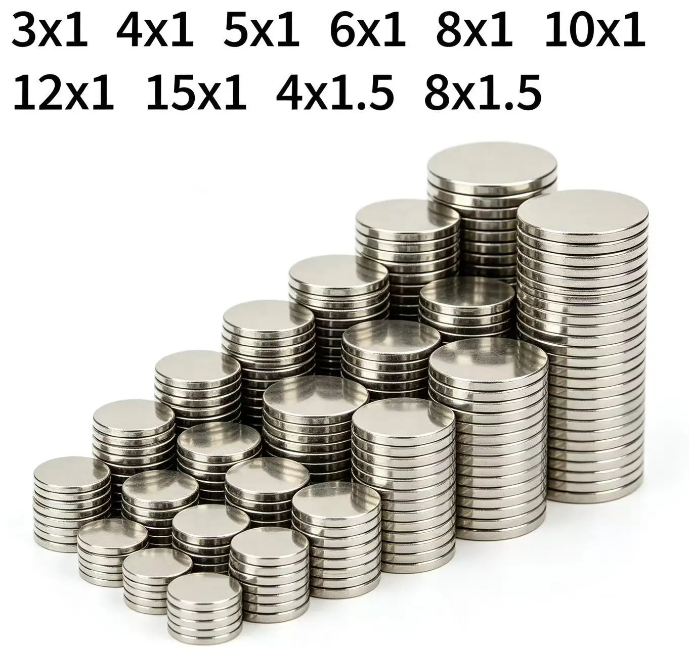 8x1 10x1 12x1 15x1 Magnet N35 NdfeB Permanent Magnetic Imanes Neodymium Magnet 3x1 4x1 4x1.5  5x1 6x1
