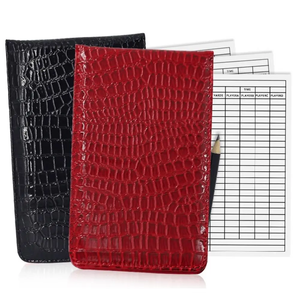 PU Leder Golf Score Buch Mit Bleistift Langlebig Score Notebook Mit Score Karte Tragbare Golf Zubehör Golf Training
