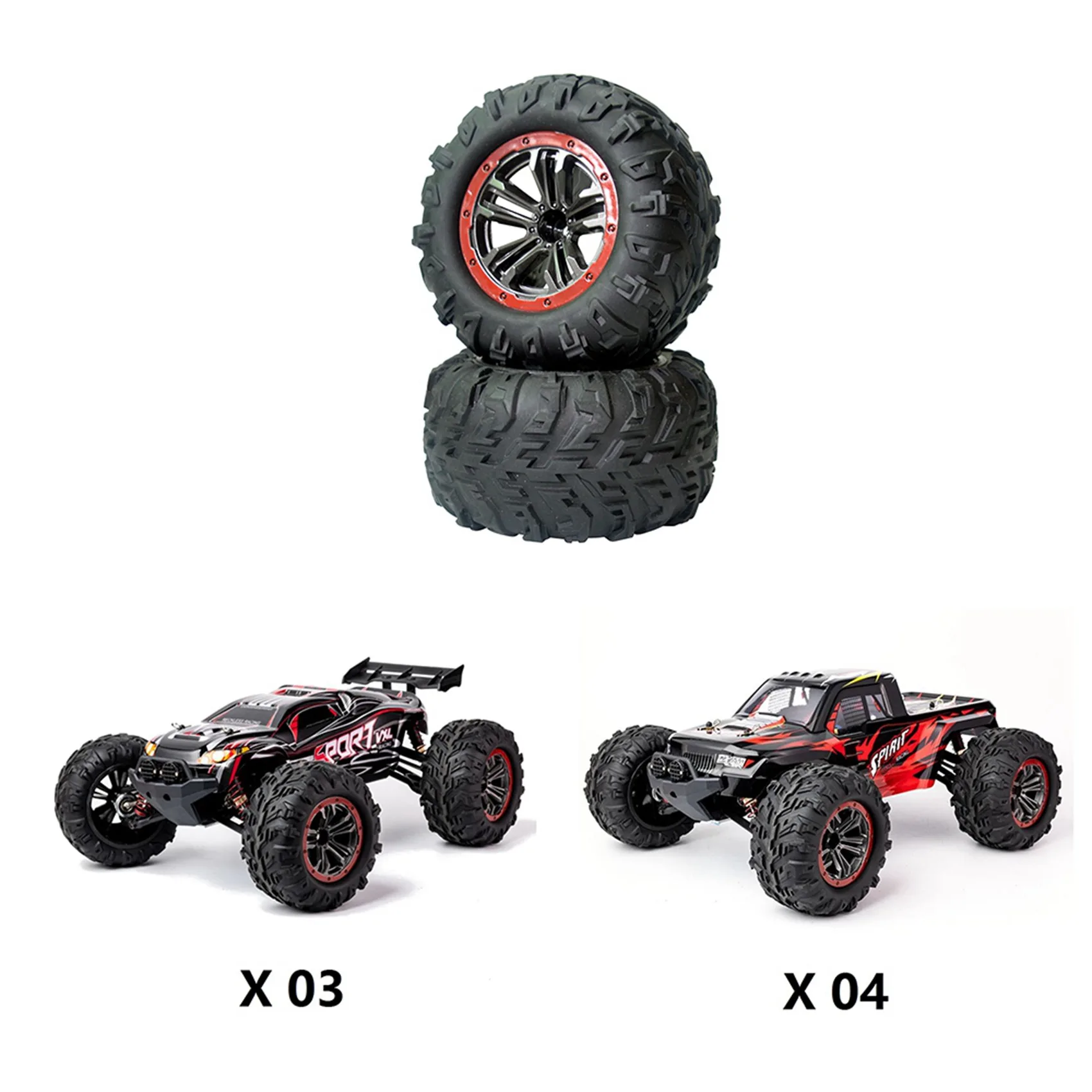 

AS96-4X RC Car Wheel Tire Tyres For XLF X03 X04 X-03 X-04 1/10 RC Car Brushless Monster Truck Spare Parts Accessories