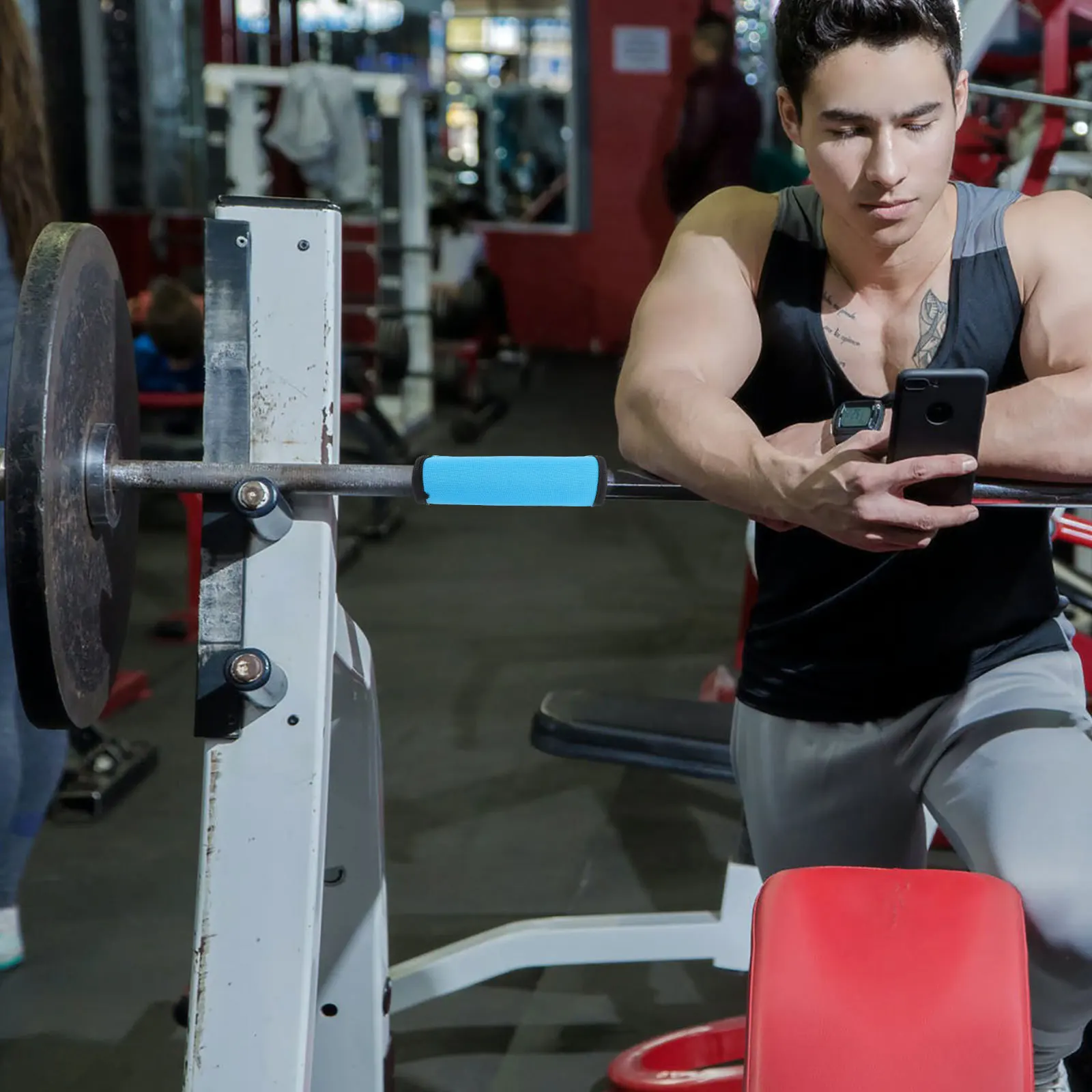 

2Pcs Barbell Pad Set Anti-Slip Detachable Cushion for Dumbbell Handle Pull Up Bar Fitness Supply Grip Pads Gym Equipment