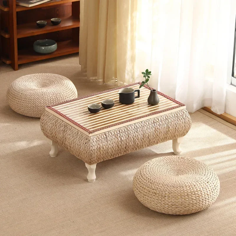 Coffe Tables Vine Weaving Living Room Modern Coffee Table Centerpiece Center Side Designer Rooms Home Muebles Furnitures