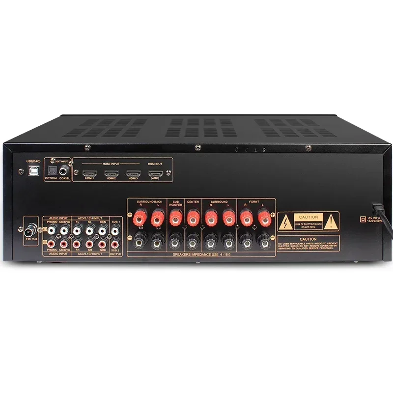 AV-6136HD True Surround Sound Decoder Stale Working 700W 8 Channel Amp Class a Power Amplifier