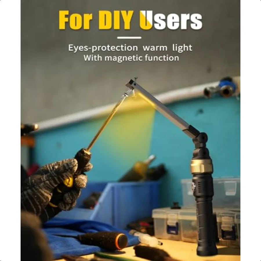 ضوء العمل القابل لإعادة الشحن LED ضوء العمل مصباح يدوي مغناطيسي