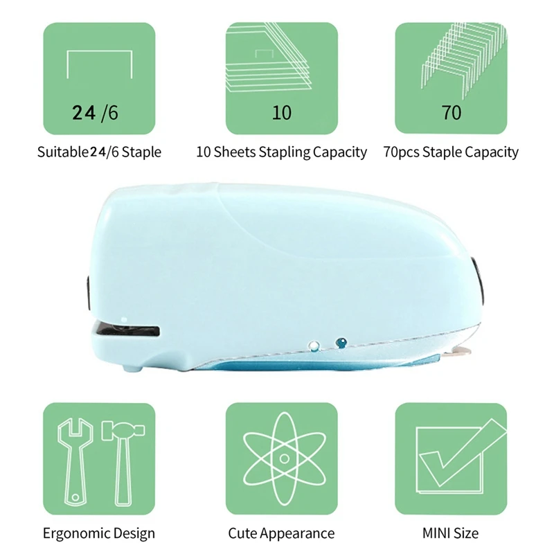Portable Mini Electric Stapler Set Cute Stapler For Daily Office Is Suitable For School Office Family Students