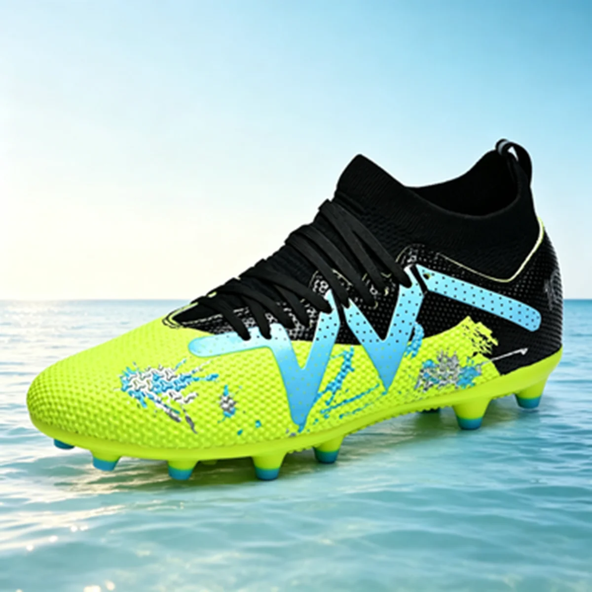 

Breathable PU Fabric Soccer boots AG FG TPU Sole Wear Resistant Anti Slip Teenager Boys Girls Grass