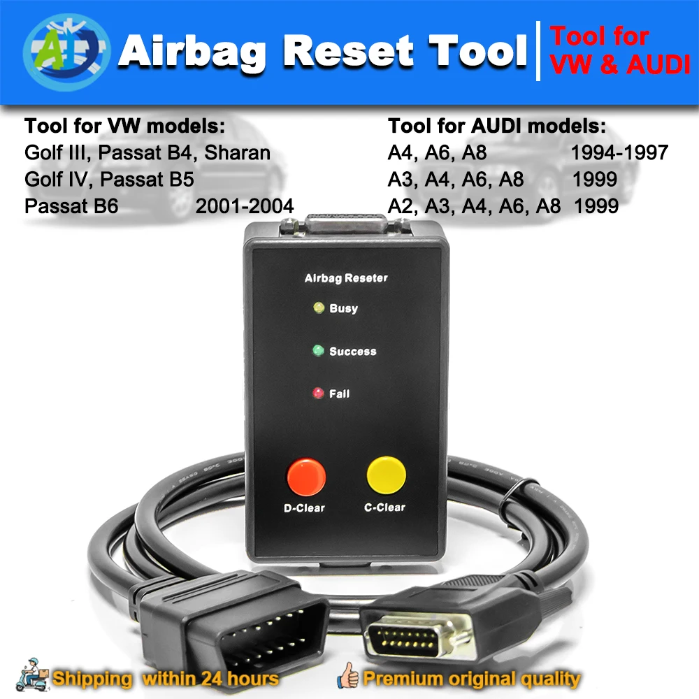 OBD2 Airbag Resetter For VW/Audi Crash Data Erase Airbag Fault Code Reset Tool For AUDI A2/A3/A4/A6/A8 For VW Golf/Passat/Sharan