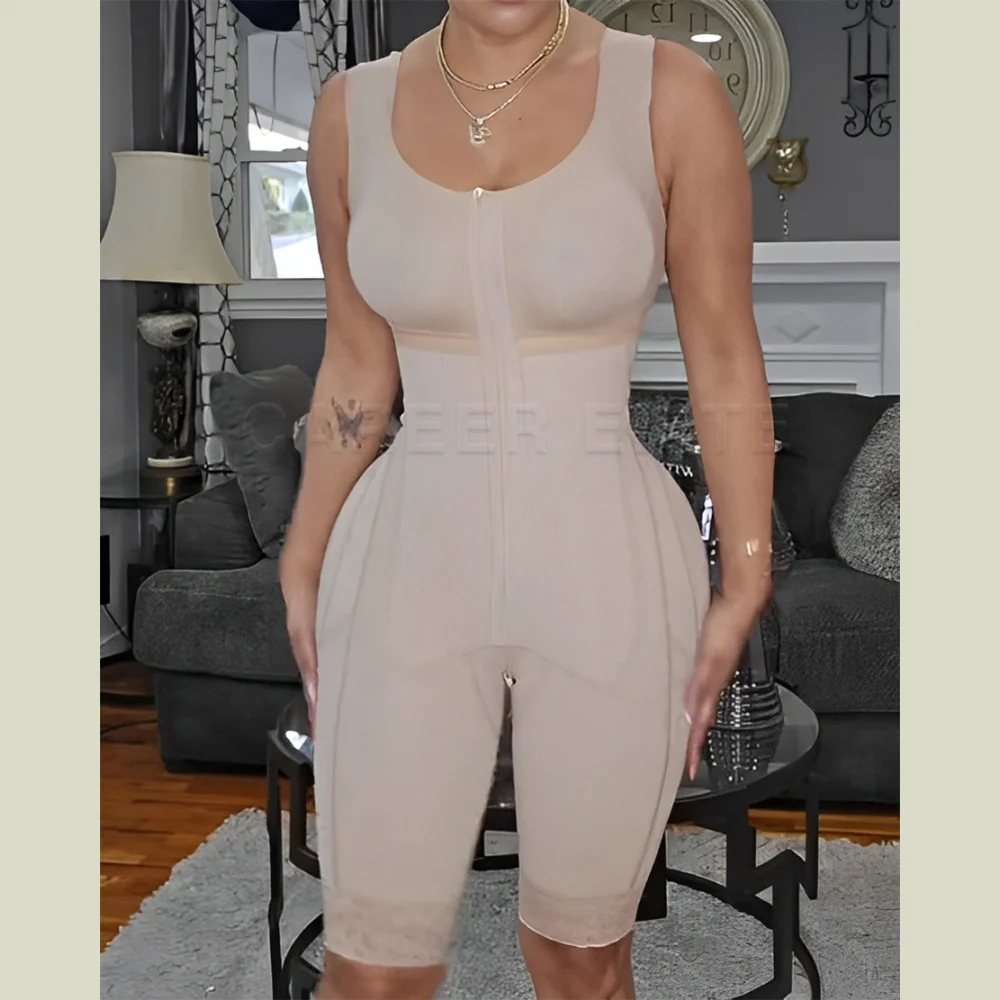 

Fajas Colombian Shapewear Bodysuits Thigh Slimmer Shaper Corset Abdomen Control Shaping Jumpsuit Sleeveless Slimming Underwear
